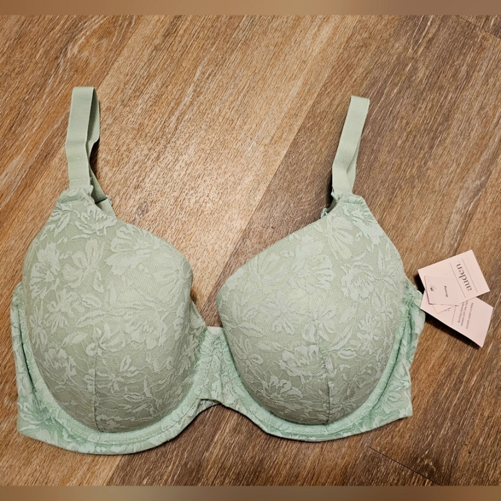 NEW Auden nursing bra 36DD light blue turquoise lace target